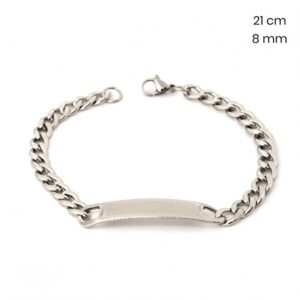 Acél karkötő ajándék gravírozással