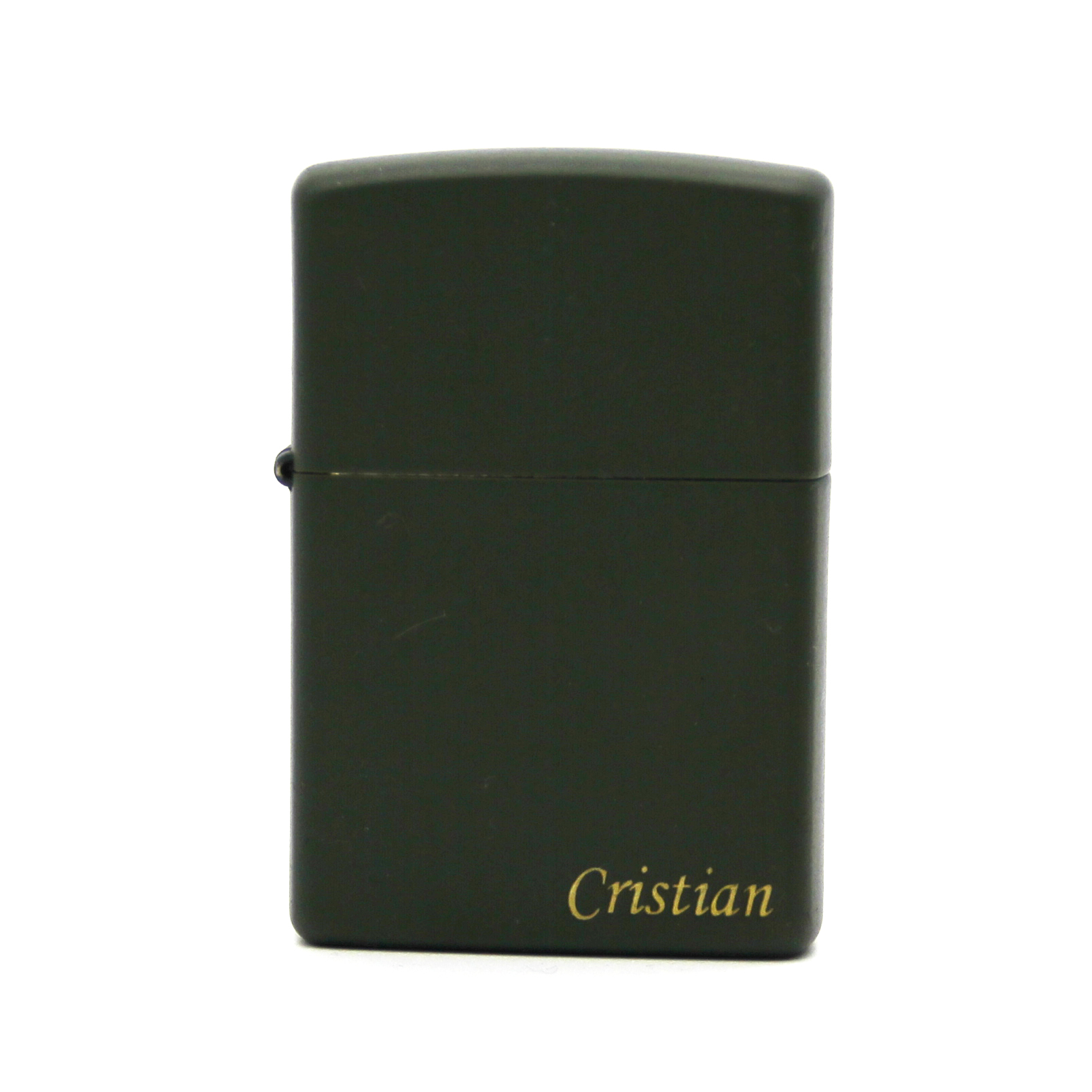 Zippo 221 matt zöld öngyújtó Cristian gravírozással