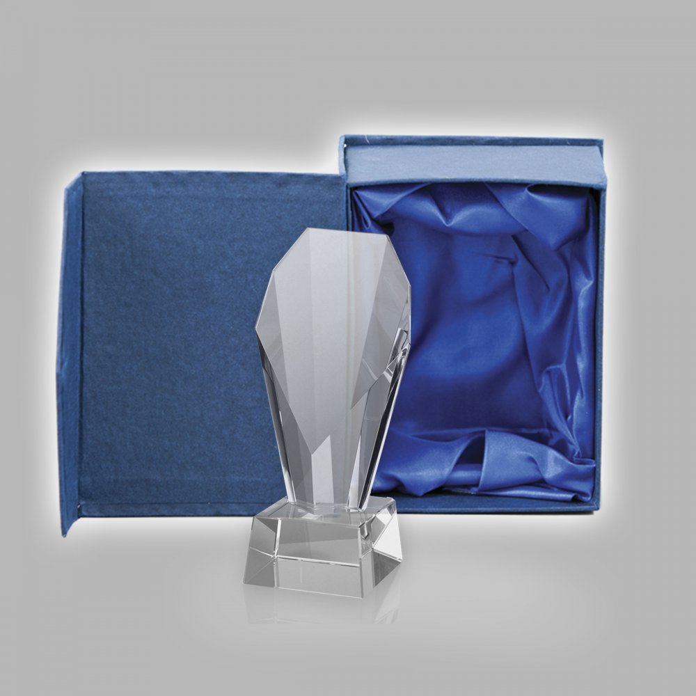 CR38 üvegkristály díj díszdobozban